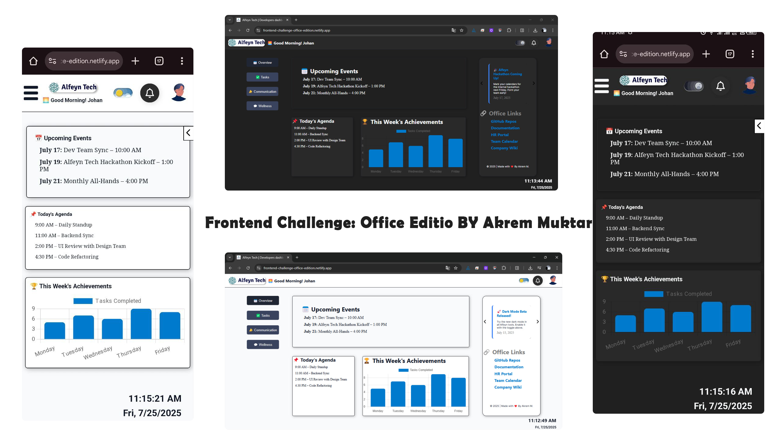 Alfeyn Tech: Dev dashboard